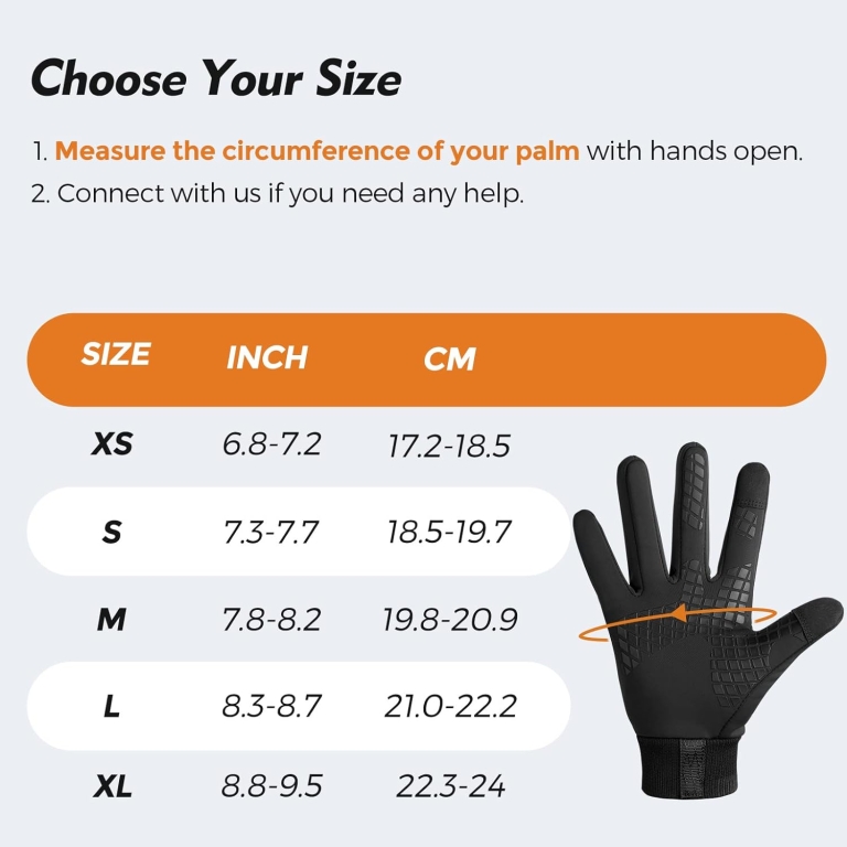 FREETOO Waterproof Winter Gloves with Fleece Lining for Cold Weather for Men, Windproof Touchscreen Warm Gloves for Snow Running Cycling Driving - Image 6